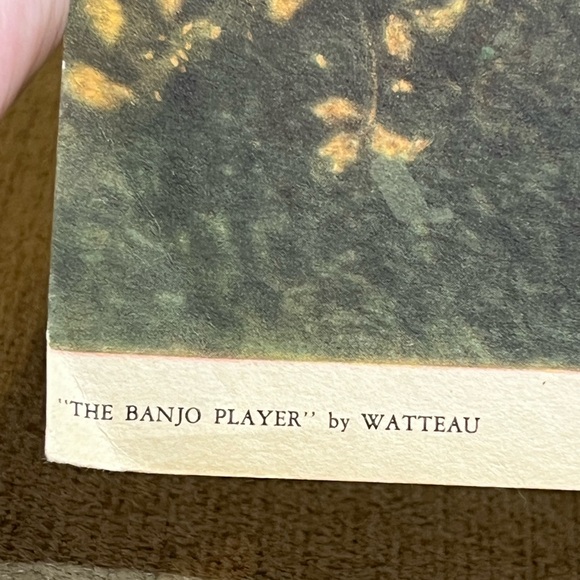 1937 The Banjo Player by Watteau Print - Picture 3 of 8